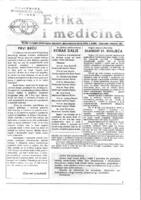 prikaz prve stranice dokumenta Etika i medicina , broj 1 (1993)