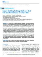 prikaz prve stranice dokumenta Feature Modeling for Interpretable Low Back Pain  Classification Based on Surface EMG