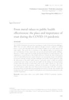prikaz prve stranice dokumenta From moral values to public health effectiveness: The place and importance of trust during the COVID-19 pandemic