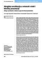 prikaz prve stranice dokumenta Alergijska senzitizacija u ovisnosti o dobi i kliničkoj prezentaciji