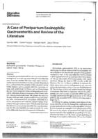 prikaz prve stranice dokumenta A Case of Postpartum Eosinophilic Gastroenteritis and Review of the Literature
