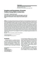 prikaz prve stranice dokumenta Prevalence and Characteristics of Insomnia Problems Among Adults in Central Istria