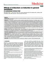 prikaz prve stranice dokumenta Effects of midazolam co-induction to general anesthesia: A randomized clinical trial
