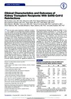 prikaz prve stranice dokumenta Clinical Characteristics and Outcomes of Kidney Transplant Recipients With SARS-CoV-2 Reinfections