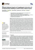 prikaz prve stranice dokumenta Bacterial Adhesion Capacity of Uropathogenic Escherichia coli to Polyelectrolyte Multilayer Coated Urinary Catheter Surface