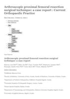 prikaz prve stranice dokumenta Arthroscopic proximal femoral resection surgical technique: a case report