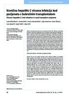 prikaz prve stranice dokumenta Kronična hepatitis C virusna infekcija kod pacijenata s bubrežnim transplantatom