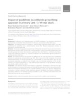 prikaz prve stranice dokumenta Impact of guidelines on antibiotic prescribing approach in primary care—a 10-year study