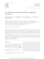 prikaz prve stranice dokumenta Iron deficiency anaemia influences cognitive functions