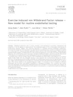 prikaz prve stranice dokumenta Exercise induced von Willebrand Factor release - New model for routine endothelial testing