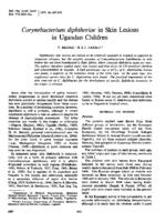 prikaz prve stranice dokumenta Corynebacterium diphtheriae in Skin Lesions  in Ugandan Children