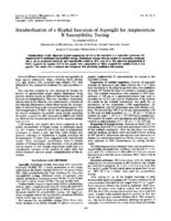prikaz prve stranice dokumenta Standardization of a hyphal inoculum of aspergilli for amphotericin B susceptibility testing