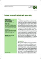 prikaz prve stranice dokumenta Immune response in patients with cancer pain