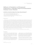 prikaz prve stranice dokumenta Influence of Insolation on Osteoporosis Progression in Androgen Deprived Nonmetastatic Prostate Cancer Patients