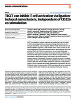 prikaz prve stranice dokumenta TIGIT can inhibit T cell activation via ligation-induced nanoclusters, independent of CD226 co-stimulation