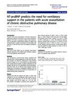 prikaz prve stranice dokumenta NT-proBNP predicts the need for ventilatory support in the patients with acute exacerbation of chronic obstructive pulmonary disease