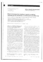 prikaz prve stranice dokumenta Effect of preoperative feeding on gastric emptying following spinal anesthesia: a randomized controlled trial