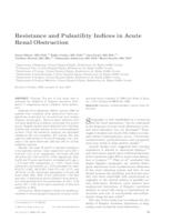 prikaz prve stranice dokumenta Resistance and pulsatility indices in acute renal obstruction