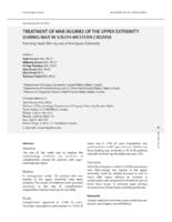 prikaz prve stranice dokumenta Treatment of war injuries of the upper extremity during war in south-western Croatia :Running head: War Injuries of the Upper Extremity