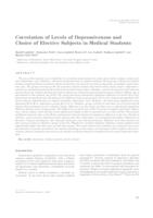 prikaz prve stranice dokumenta Correlation of Levels of Depressiveness and Choice of Elective Subjects in Medical Students