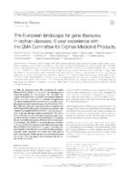 prikaz prve stranice dokumenta The European landscape for gene therapies in orphan diseases: 6-year experience with the EMA Committee for Orphan Medicinal Products