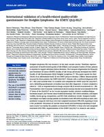 prikaz prve stranice dokumenta International validation of a health-related quality-of-life questionnaire for Hodgkin lymphoma: the EORTC QLQ-HL27