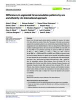 prikaz prve stranice dokumenta Differences in segmental fat accumulation patterns by sex and ethnicity: An international approach