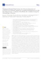 prikaz prve stranice dokumenta Treatment-Related Risk Factors for Adverse Outcomes of COVID-19 in Patients Treated for Lymphoid Malignancies in the Pre-Omicron Era—A Study of KroHem, the Croatian Group for Hematologic Diseases