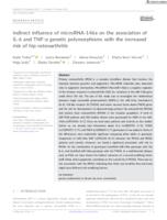 prikaz prve stranice dokumenta Indirect influence of microRNA‐146a on the association of IL‐6 and TNF‐α genetic polymorphisms with the increased risk of hip osteoarthritis