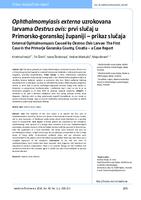 prikaz prve stranice dokumenta Ophthalmomyiasis externa uzrokovana larvama Oestrus ovis: prvi slučaj u Primorsko-goranskoj županiji – prikaz slučaja