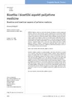 prikaz prve stranice dokumenta Bioetika i bioetički aspekti palijativne medicine