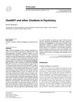 prikaz prve stranice dokumenta ChatGPT and other Chatbots in Psychiatry