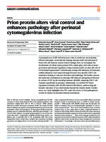 prikaz prve stranice dokumenta Prion protein alters viral control and enhances pathology after perinatal cytomegalovirus infection