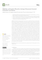 prikaz prve stranice dokumenta Stability of Propolis Phenolics during Ultrasound-Assisted Extraction Procedures