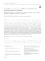 prikaz prve stranice dokumenta Estimated plasma volume status in COVID-19 patients and its relation to comorbidities and clinical outcomes