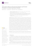 prikaz prve stranice dokumenta Associations Between Parental Alexithymia and Family Dynamics in Autism Spectrum Disorder