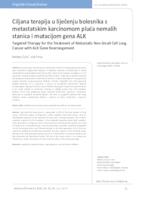 prikaz prve stranice dokumenta Ciljana terapija u liječenju bolesnika s metastatskim karcinomom pluća nemalih stanica i mutacijom gena ALK