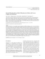 prikaz prve stranice dokumenta Inherited Thrombophilia and Risk of Thrombosis in Children with Cancer:  a Single-center Experience