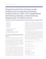 prikaz prve stranice dokumenta Pregled pozitivnih učinaka izrade ikebane, kao mogućeg proširenja prakse Shinrin-yoku, na unaprjeđenje mentalnog zdravlja, emocionalnog blagostanja i kvalitetu života