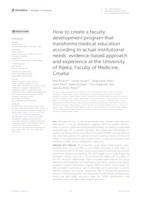 prikaz prve stranice dokumenta How to create a faculty development program that transforms medical education according to actual institutional needs: evidence-based approach and experience at the University of Rijeka, Faculty of Medicine, Croatia