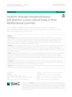 prikaz prve stranice dokumenta Students’ attitudes toward euthanasia and abortion: a cross-cultural study in three Mediterranean countries