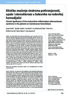 prikaz prve stranice dokumenta Kliničko značenje sindroma pothranjenosti, upale i ateroskleroze u bolesnika na redovitoj hemodijalizi