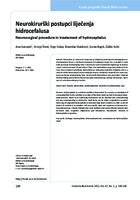 prikaz prve stranice dokumenta Neurokirurški postupci liječenja hidrocefalusa
